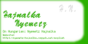 hajnalka nyemetz business card
